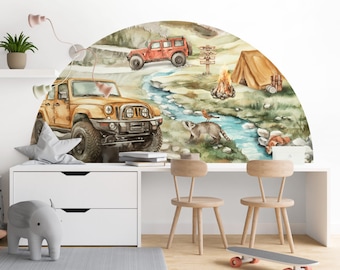 Muursticker JEEP CAR offroad voor jongens