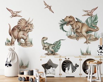 Dinosaur wall stickers, DINO T-REX set of stickers for kids