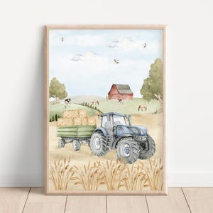 Wandplakat TRAKTOR auf dem Feld