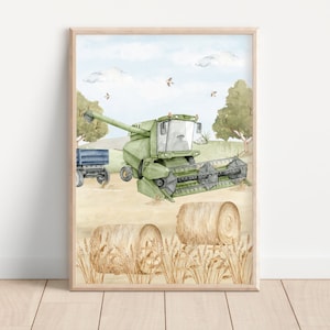 Poster da parete RACCOLTO in una fattoria di cereali