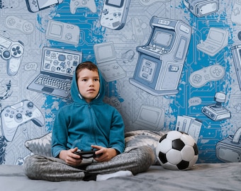 Wallpaper for a teenager's room GAME ROOM youth modern wallpaper