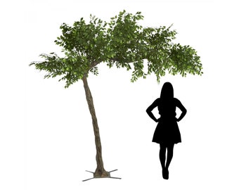 11ft Tall Artificial Grand Arch Fake Fig Leaf Tree Centerpiece - Decorations for Wedding Special Occasions with Identical Branches