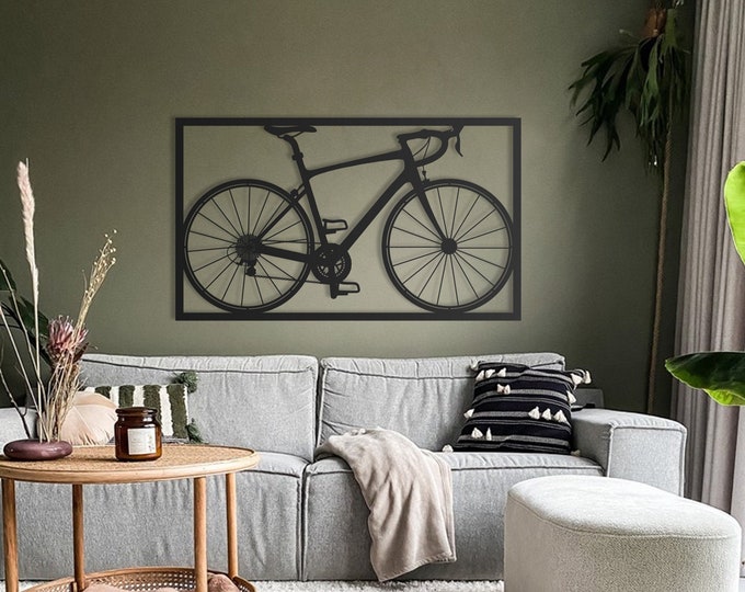 Bicycle Metal Wall Art Metal Wall Decor Cycling Art Bike Etsy