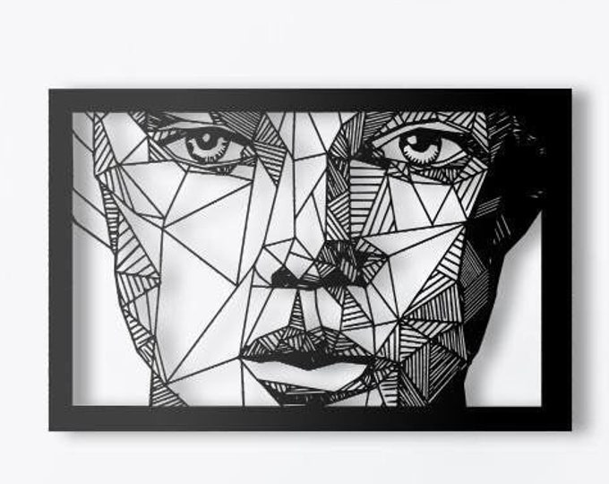Woman Face Metal Wall Art, Metal Wall Sculpture, Abstract Woman Face