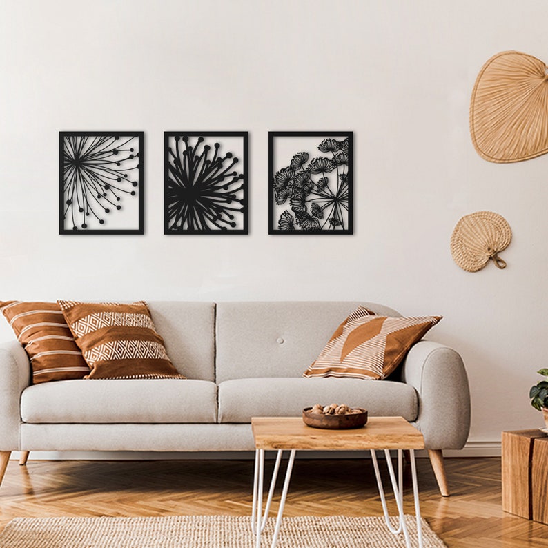 Dandelion Flower Metal Wall Art Decor Dandelion Art for Etsy