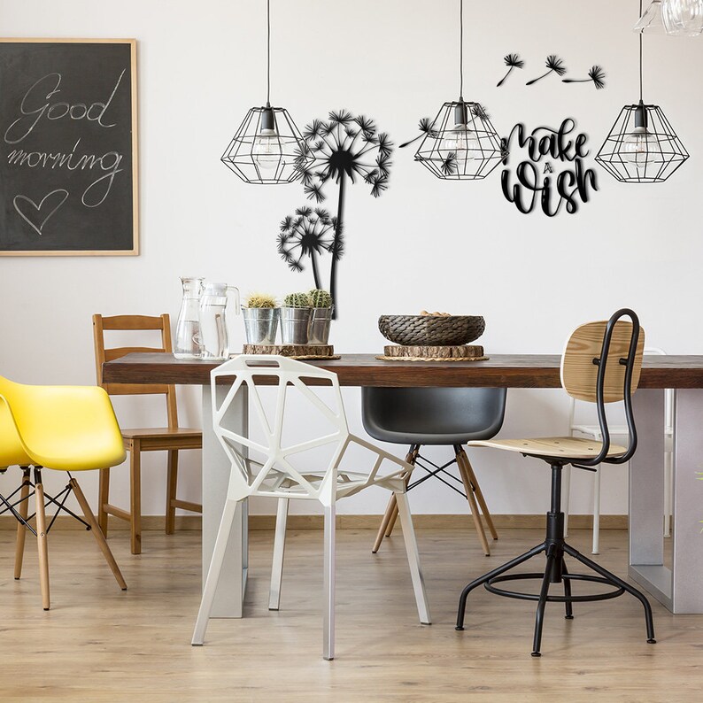 Dandelion Make a Wish Metal wall art decor decoration for