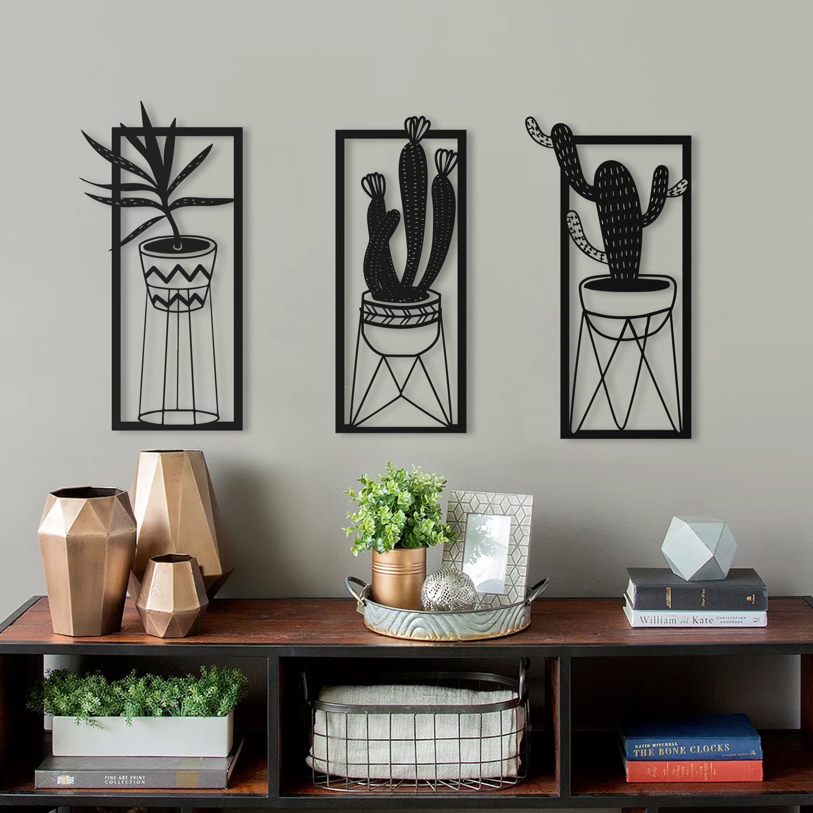 Cactus Metal Wall Artmetal Wall Sculpture Metal Wall Decor Etsy