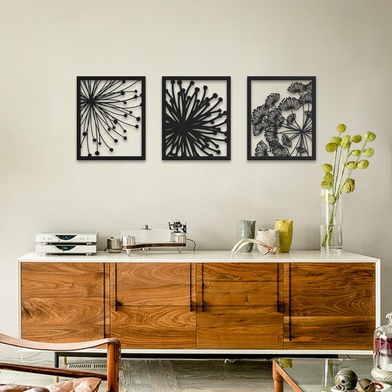 Dandelion Flower Metal Wall Art Decor Dandelion Art for Etsy