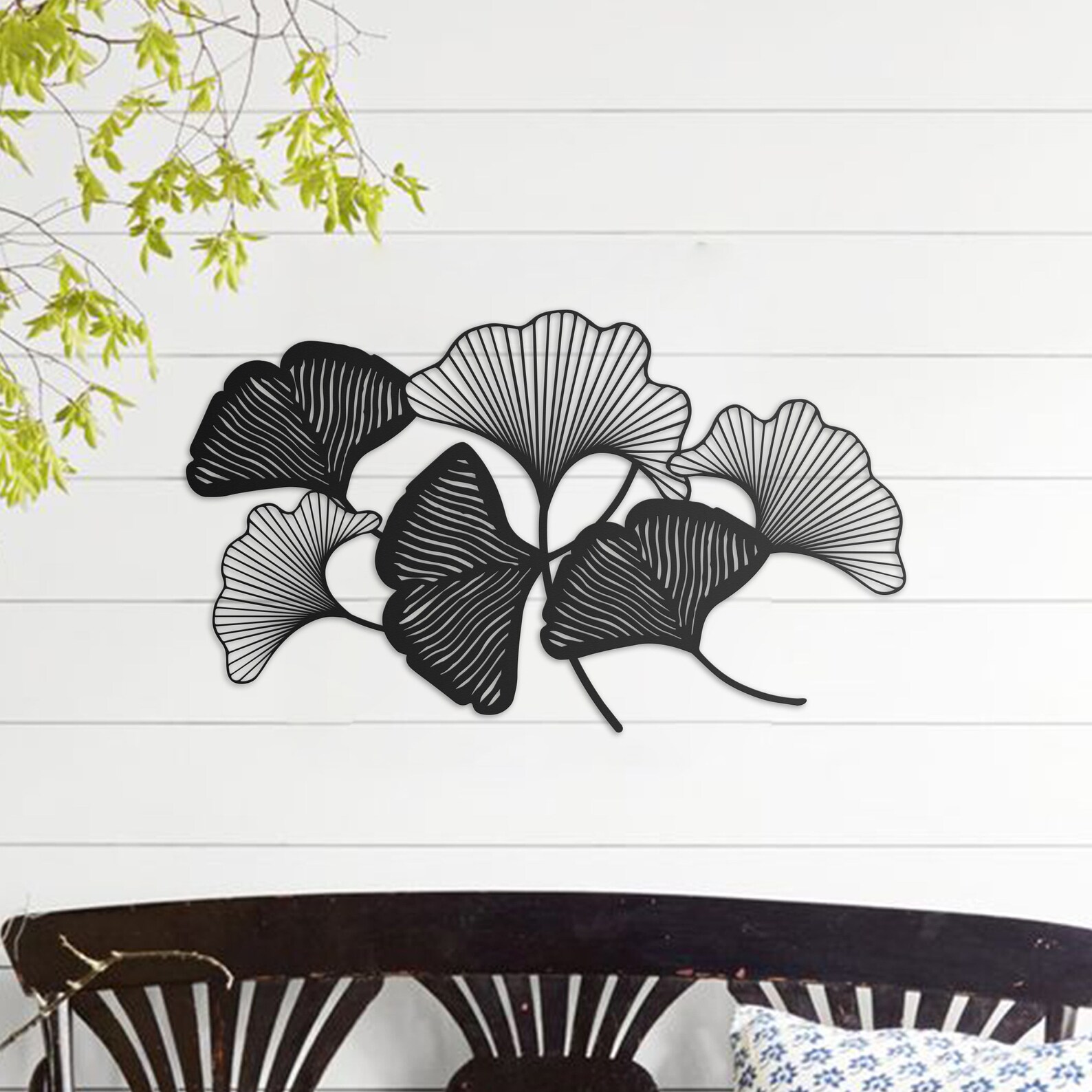 Gingko Leaf Wall Art Metal Wall Art Metal Wall Decor Wall Etsy