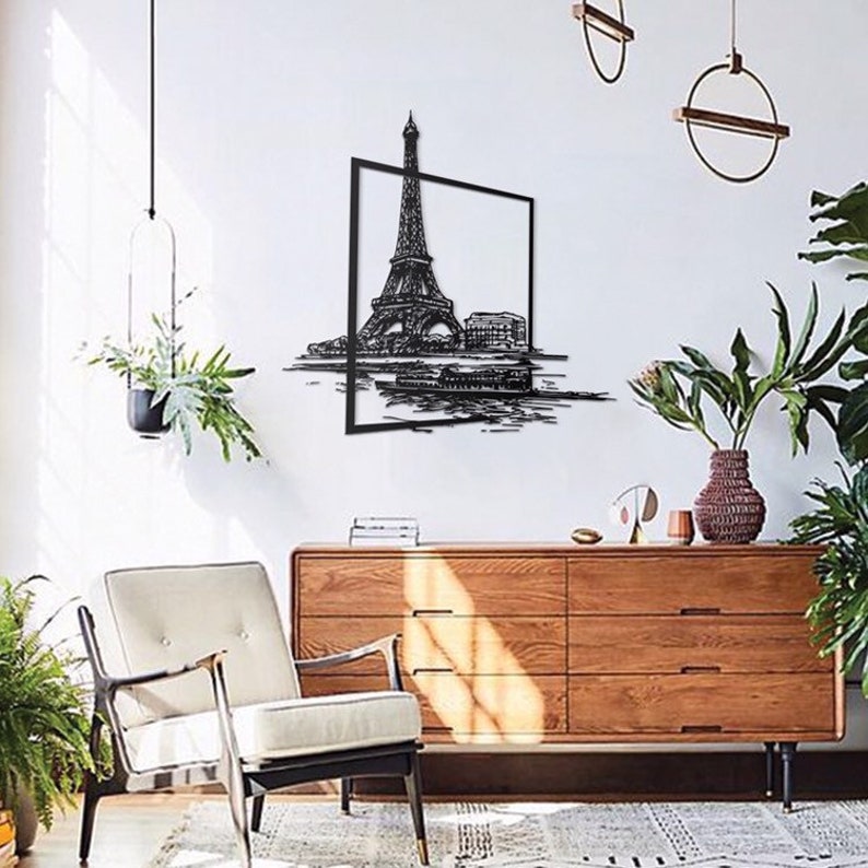 Eiffel Tower Paris Metal Wall Art Metal Wall Sculpture Etsy