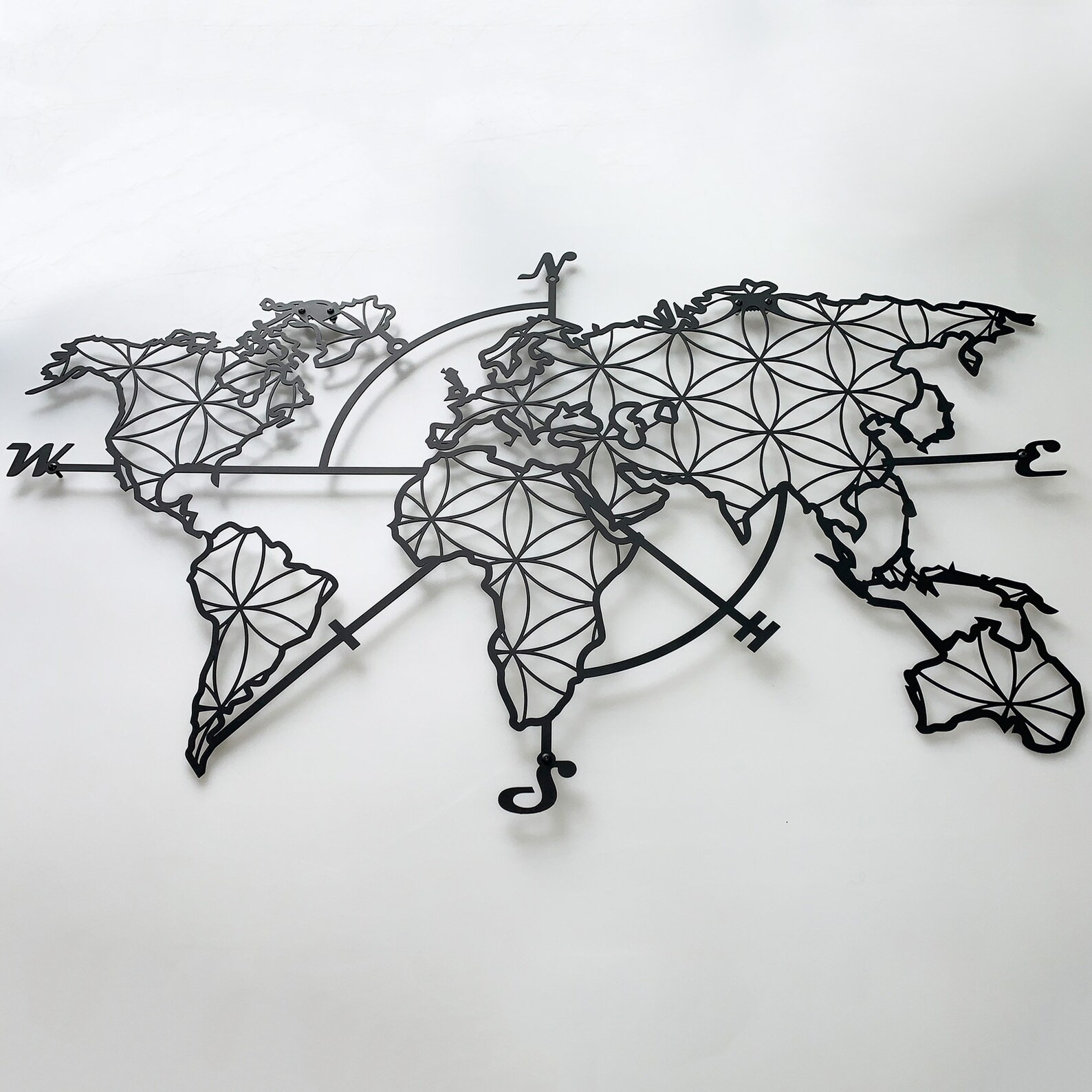 Map of Life Metal World Map Metal Wall Decor Metal Wall Etsy