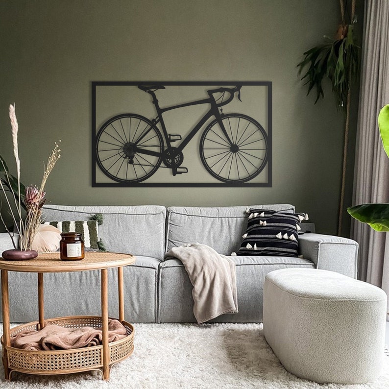 Bicycle Metal Wall Art Metal Wall Decor Cycling Art Bike Etsy