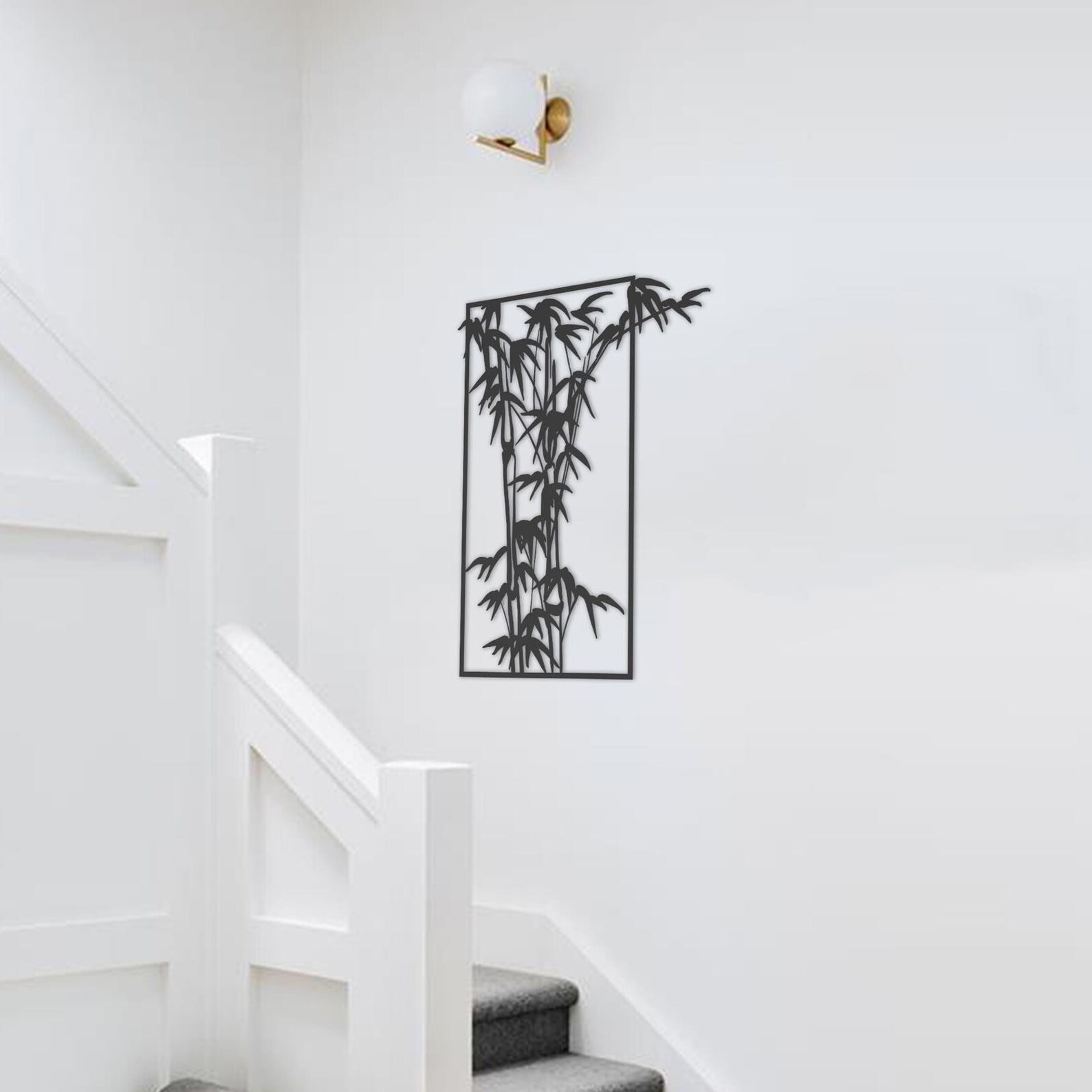 Bamboo Metal Wall Art Metal Wall Sculpture Leaves Metal Etsy