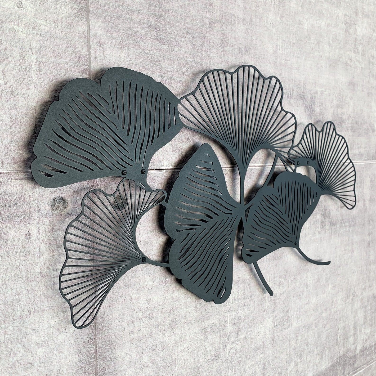 Gingko Leaf Wall Art Metal Wall Art Metal Wall Decor Wall Etsy