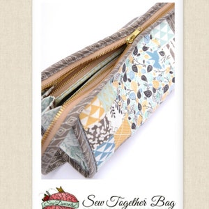 Sew Together Bag Sewing Pattern by Sew Demented - PAPER PATTERN - Zippered Clutch Tutorial
