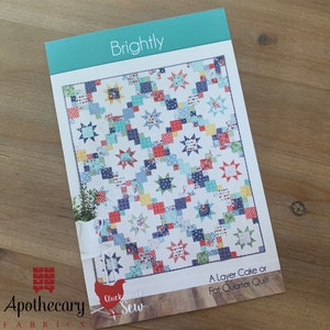 Brightly Quilt Pattern - PAPER PATTERN - Designed by Cluck Cluck Sew