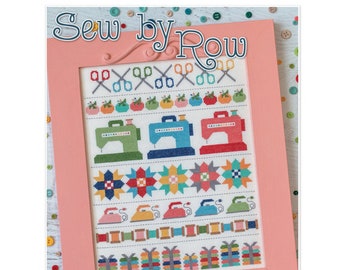 Sew By Row Cross Stitch Pattern - Lori Holt - Emma Stitchery (PAPER PATTERN)
