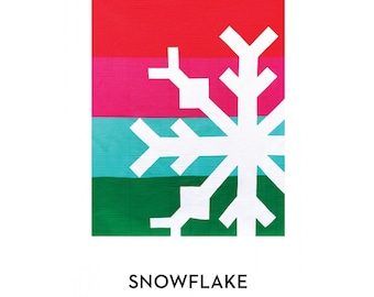 Snowflake Quilt Pattern - PAPER PATTERN - Christmas Quilting and Sewing Supplies