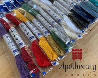 Sashiko Thread by Olympus - CHOOSE COLOR - 22 yard skein - Made in Japan