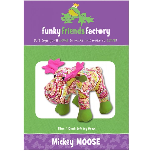 Mickey Moose Stuffie Pattern - PAPER PATTERN - Make a memory animal to remember a cherished loved one!