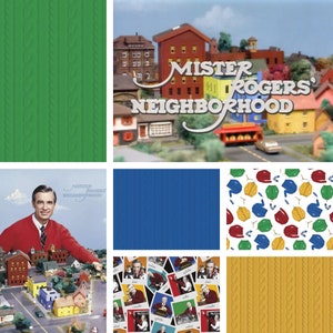 Mr. Rogers&#39; Neighborhood Cotton Woven Quilt Fabric by Riley Blake - DESIGNER FABRIC - Sold by the 1/2 Yard