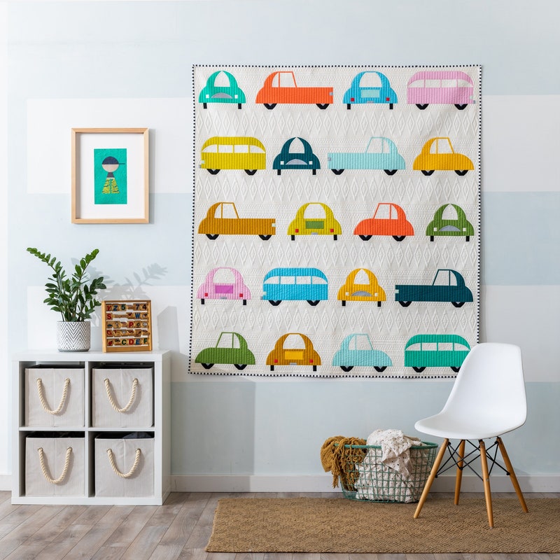 Taxi Car Pattern Print Quilt