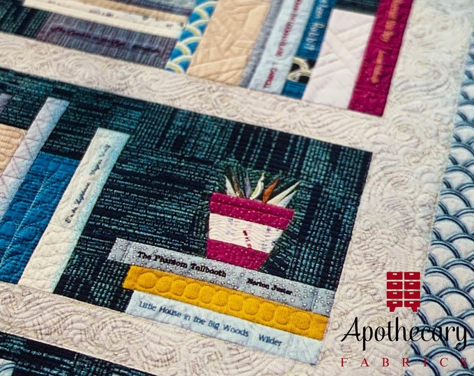 Personal Library Quilt Pattern PAPER PATTERN Perfect for Book Lovers