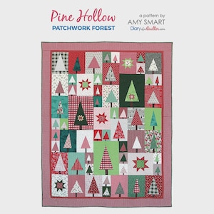 Pine Hollow Patchwork Forest Quilt Sewing Pattern - (PAPER PATTERN)