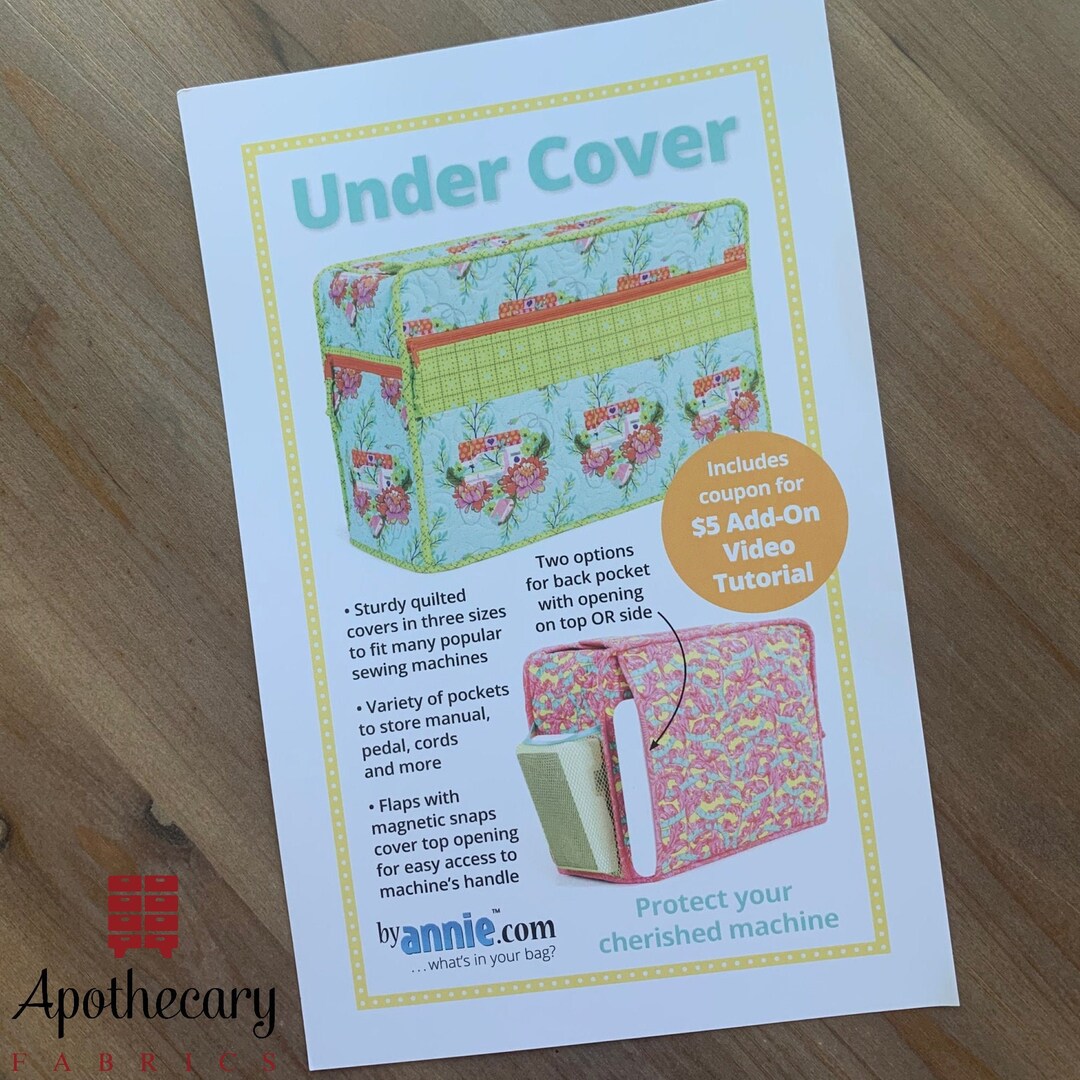 Sewing Machine Cover Paper Pattern Tutorial Instructions - Under Cover ...