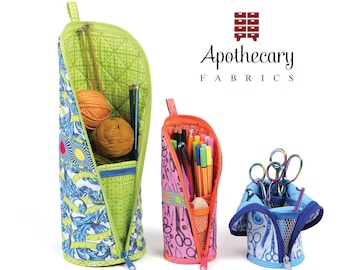 Flipping Out Sewing Pattern by Annie - PAPER PATTERN - Zippered Cases Convert to Sturdy Stands