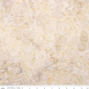 May include: Cream-colored fabric with a marbled pattern. The fabric has a subtle, organic design with light beige and gray tones. The pattern resembles a watercolor effect, with soft, flowing shapes and textures. The fabric is suitable for quilting and other craft projects.