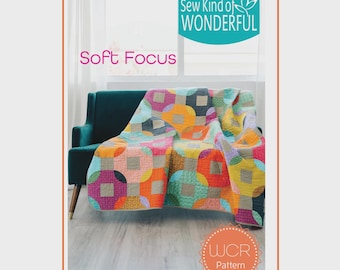 Modern Quilt PDF Pattern Download | Start Quilting Now! | Soft Focus | Sew Kind of Wonderful