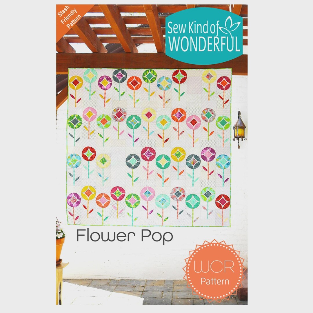 Floral Quilt PDF Pattern Download | Start Quilting Now! | Flower Pop ...