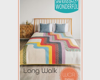 Modern Quilt PDF Pattern Download | Start Quilting Now! | Long Walk | Sew Kind of Wonderful