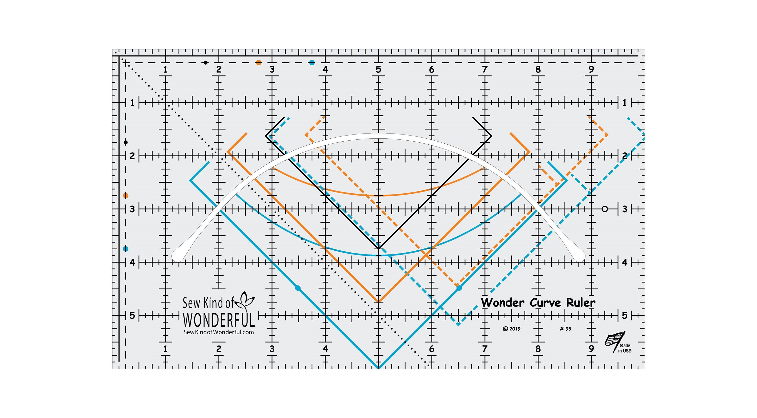 Weavers Ruler Wonder Curve Ruler - Designed by Sew Kind of Wonderful - Curved ...