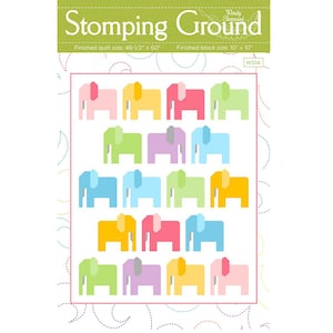 Stomping Ground Baby Quilt Pattern - PAPER PATTERN - DIY Baby Nursery Decor
