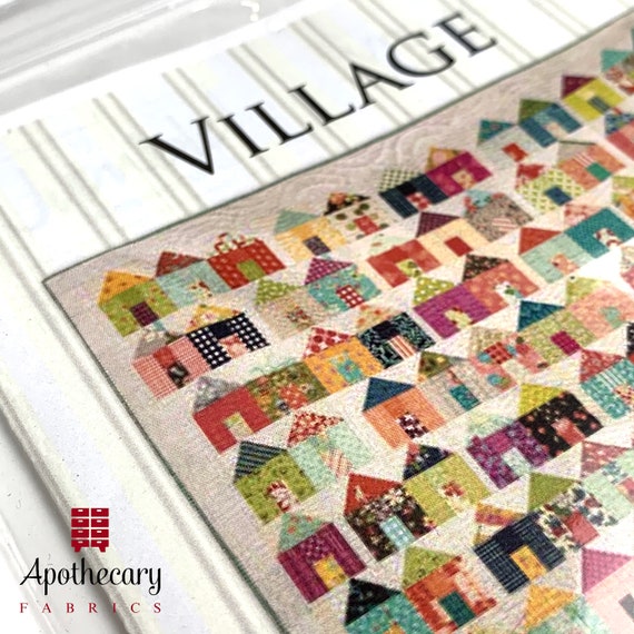 Village Quilt by Miss Rosie's Quilt Co PAPER PATTERN Etsy