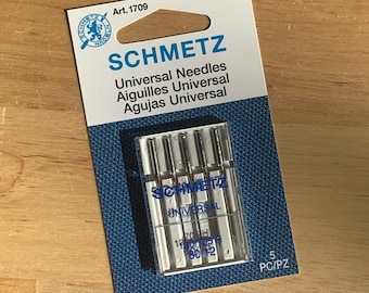 Schmetz Sewing Machine Needles - Universal and Microtex, Sizes 12/80 and 90/14