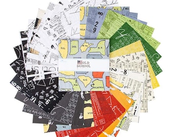 Old School 10" Layer Cake Riley Blake Quilt Fabric Pre-Cut 42 Pieces 10x10