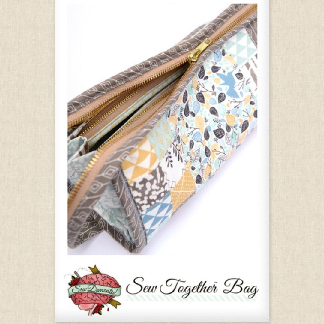 Sew Together Bag Sewing Pattern by Sew Demented PAPER PATTERN Zippered