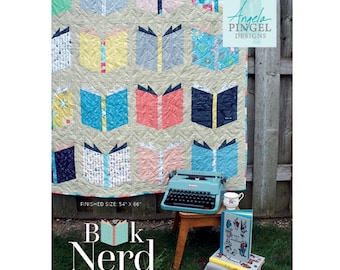 Book Nerd Softcover Quilt Pattern - PAPER PATTERN - Designed by Angela Pingel