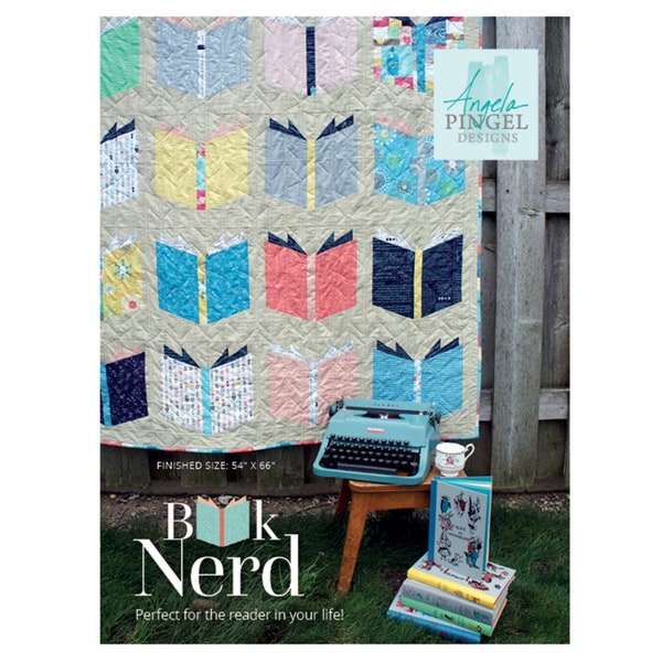 Book Nerd Softcover Quilt Pattern - PAPER PATTERN - Designed by Angela Pingel