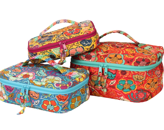 All Aboard Train Case Trio Sewing Pattern PAPER PATTERN Tote Bag