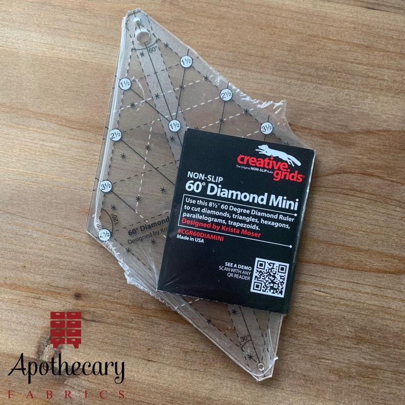 Creative Grids 60 Degree Diamond Mini Ruler Cut Diamonds - Etsy