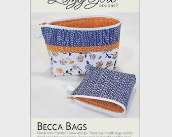 Becca Bags Zippered Accessory Make-Up Bag - PAPER PATTERN - Sewing Patterns