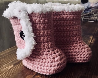 Handmade baby booties