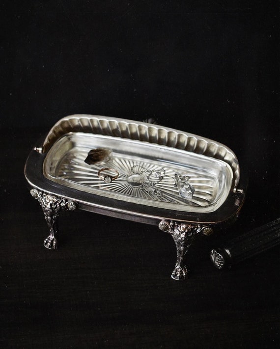 Antique Silver Plate Roll Top Gothic Victorian Lio