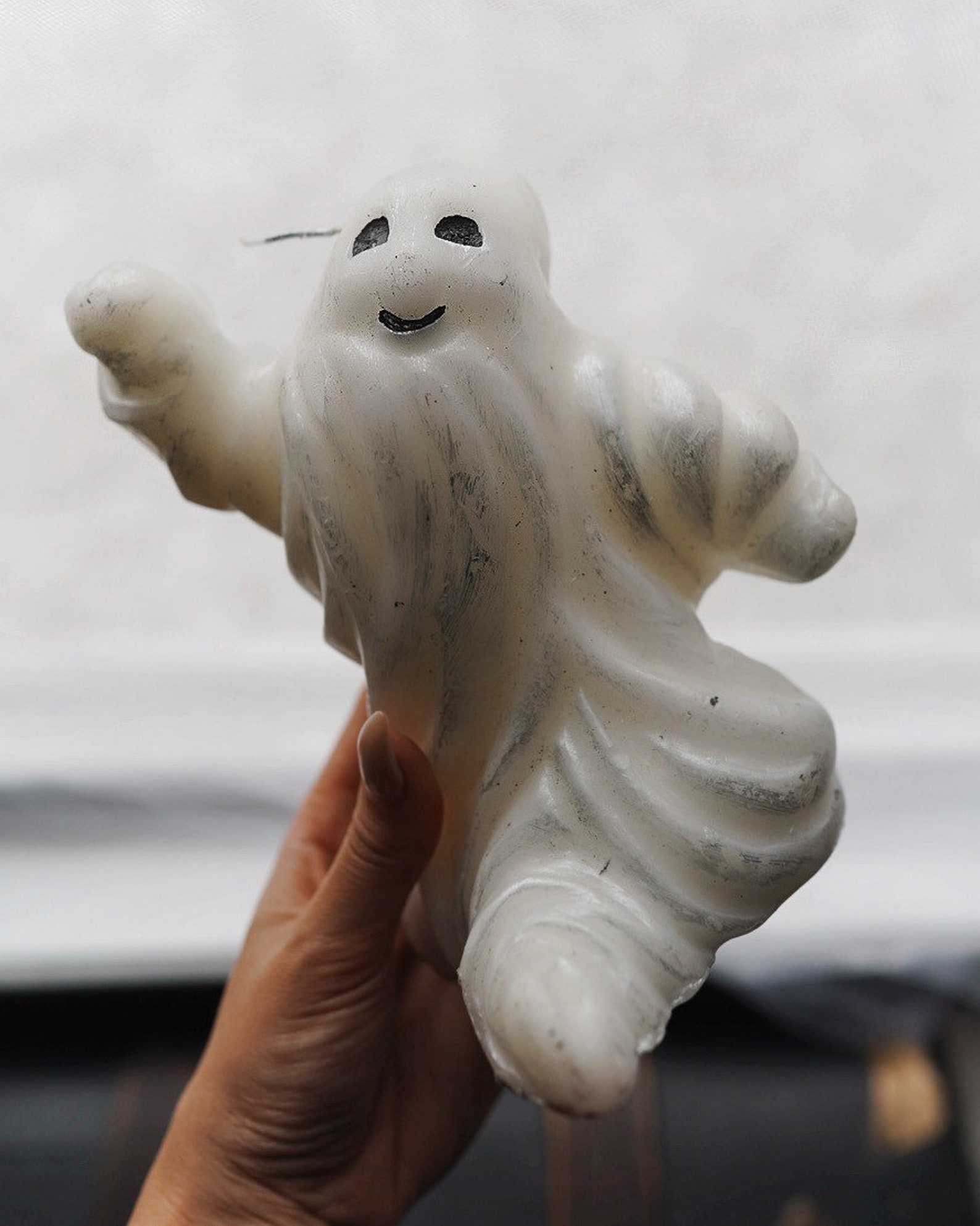 Vintage Halloween Ghost Candle Etsy