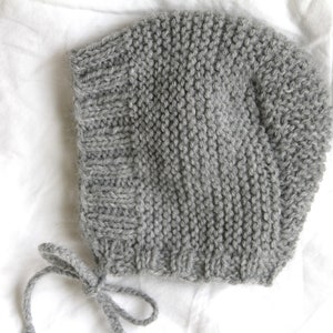 Garter Bonnet - Baby Bonnet - Handmade - Hand Knit - Baby Gift - Unisex - Gender Neutral - Toddler - Vintage Style