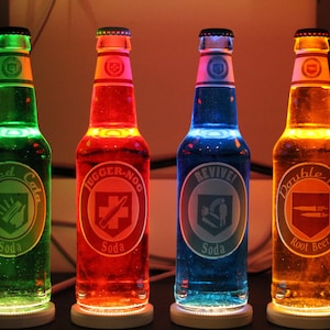 Glowing Call of Duty Zombies Perk-a-Cola bottles (4 bottles - lights not included - please read description!)